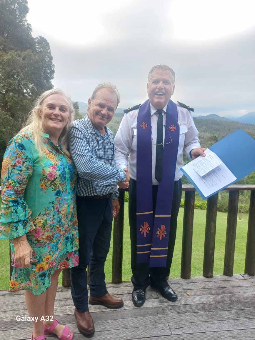 Wedding ceremony by Dr. Gerrit Rademeyer in Trompsburg