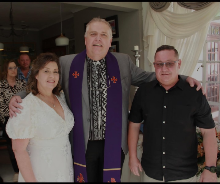 Wedding ceremony by Dr. Gerrit Rademeyer in Trompsburg