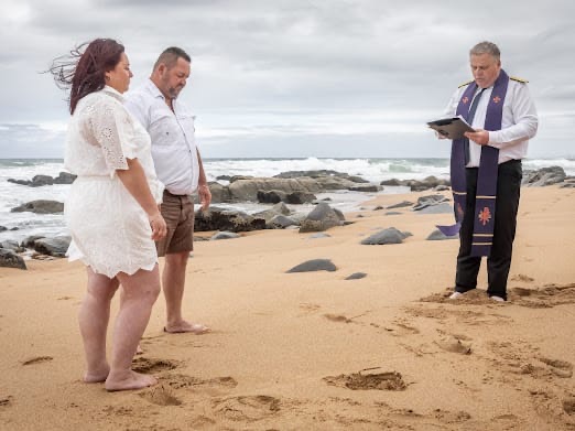 Wedding ceremony by Dr. Gerrit Rademeyer in Trompsburg